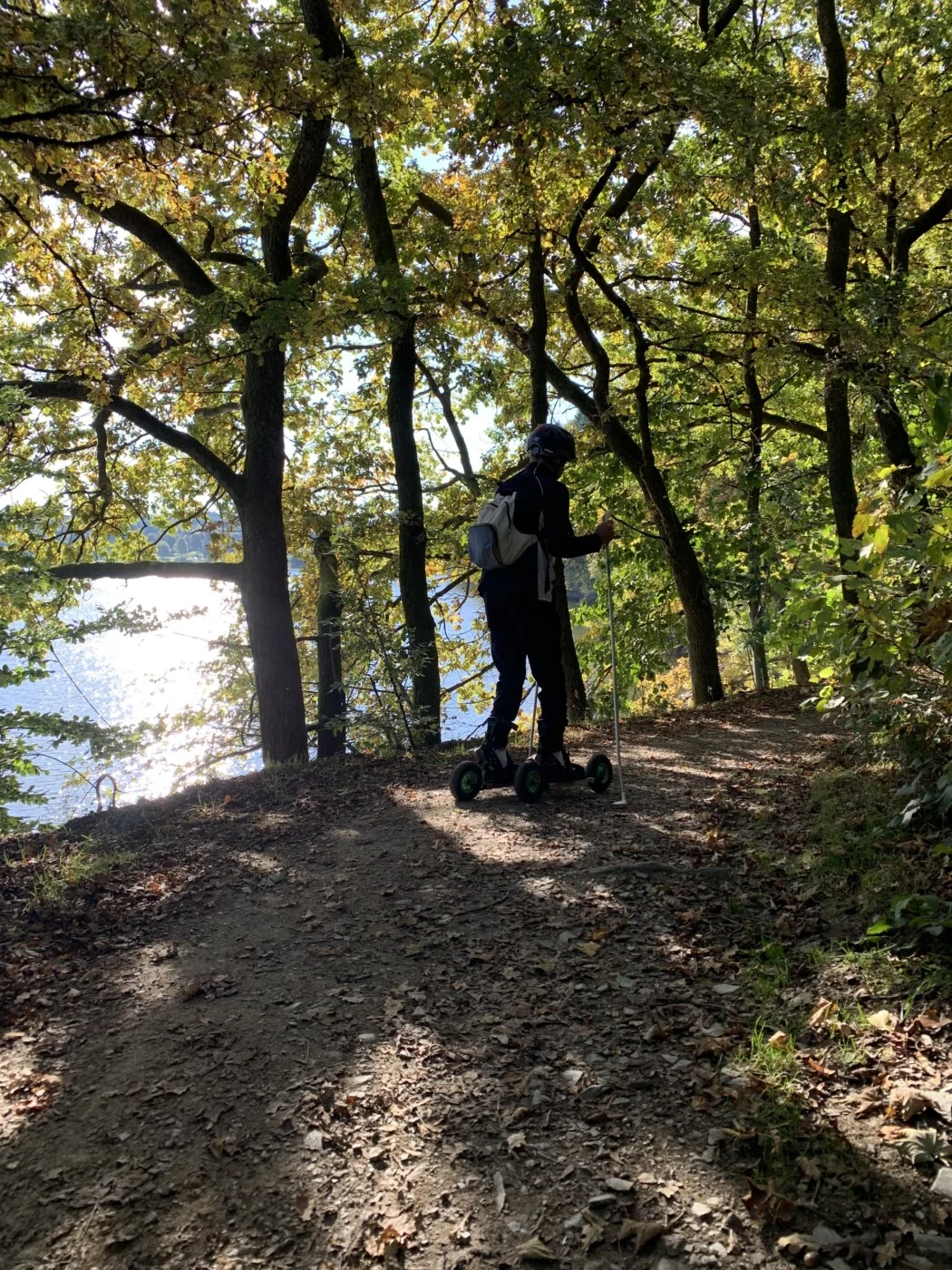 Skikes aan het meer van Butgenbach